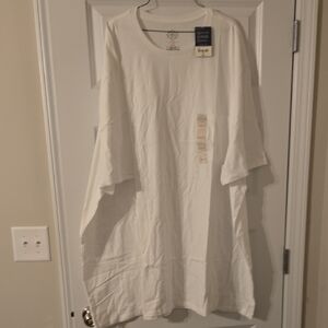 White St John's Bay Pocket T-Shirt 5XLT